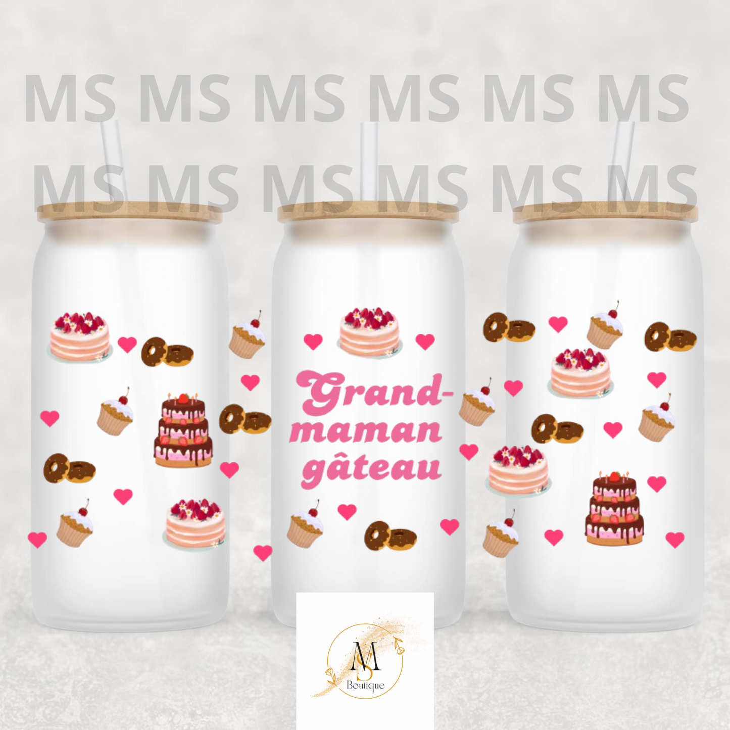 Verre 16 oz grand-maman gâteau