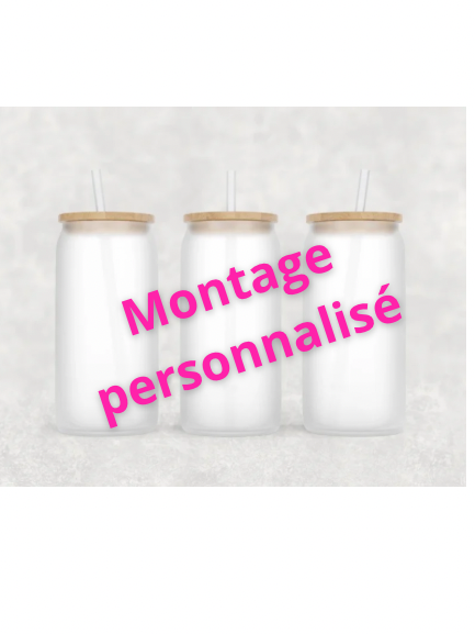 UV DTF personnalisé sur verre 16 oz sur demande